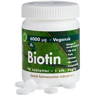 Grønne DFI Vitaminer Biotin 6000 Mcg - 90 Tabletter