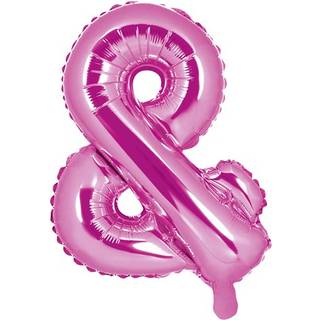 1 stk. Folieballon Hot Pink &-tegn 35 cm - Perfekt til Festlig Dekoration