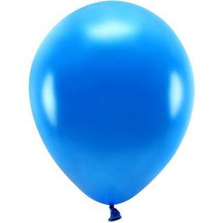 100 stk. Økologiske balloner navy blå metallic 12" – Biologisk nedbrydelig festpynt