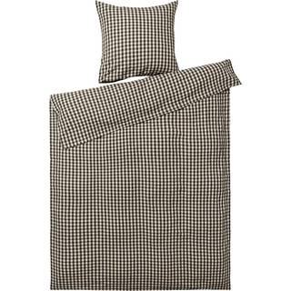 Juna Bæk & Bølge Sengesæt 150x210 + 50x60 Cm / Sand - Sengetøj Økologisk Bomuld Sort - 637099