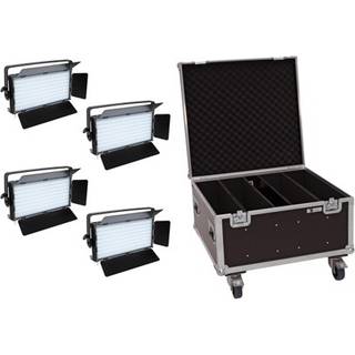 Eurolite Set 4x LED PLL-480 QCL Panel + Case TILBUD NU