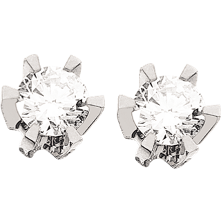 Prinsesse Ørestikker i 14kt. hvidguld m. i alt 0,26ct. diamanter