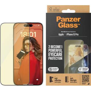 PanzerGlass iPhone 15 Pro Eyecare Skærmbeskytter (with EasyAligner) Ultra Wide Fit