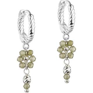 DAISY OLIVE HOOP 12 MM. | SILVER