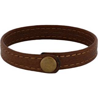 Son of Noa - Herrearmbånd i brun kalveskind m. knap 23 cm