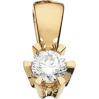 Prinsesse Vedhæng i 14kt. guld m. 0,21ct. diamant