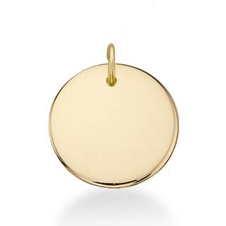 Scrouples Lovetag 8 kt. guld blank vedhæng 13 mm inkl. kæde