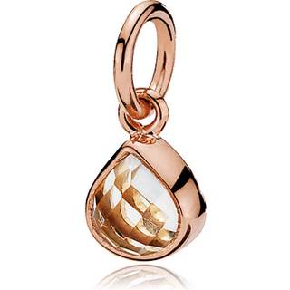 Izabel Camille Tiny Drop Forgyldt Sølv Vedhæng med Hvid Topaz