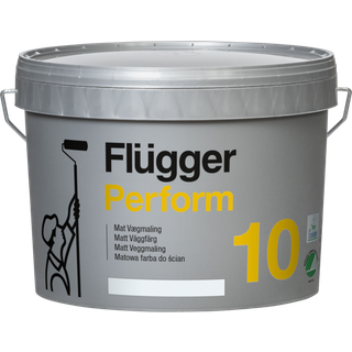 Svanemærket Vægmaling - Flügger Perform 10 2,8 L Hvid