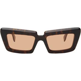 Retrosuperfuture Unisex 17M Coccodrillo meteorite Solbriller Acetat Havana Brun Firkantet Normal