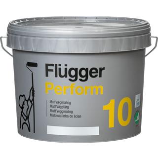Svanemærket Vægmaling - Flügger Perform 10 9,1 L Hvid