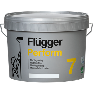 Svanemærket Vægmaling - Flügger Perform 7 2,8 L Hvid