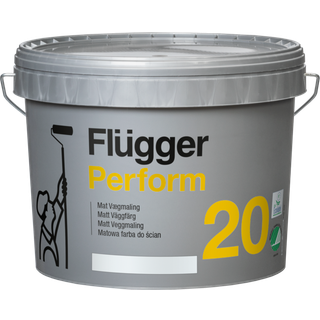 Svanemærket Vægmaling - Flügger Perform 20 9,1 L Hvid