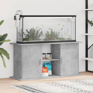akvariebord 121x41x58 cm konstrueret træ betongrå