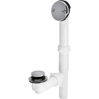 EZ-FLO 1-1/2 tommer to-hullers bad affaldsafl?b Plastr?ret med krom trim 35217