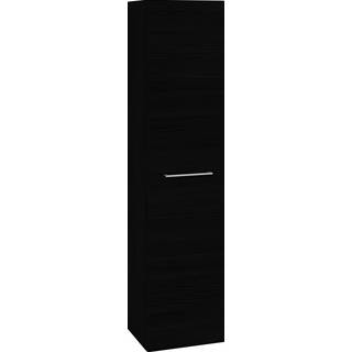Scanbad Multo højskab med højrehængt låge, 40 x 175 cm, sort struktur