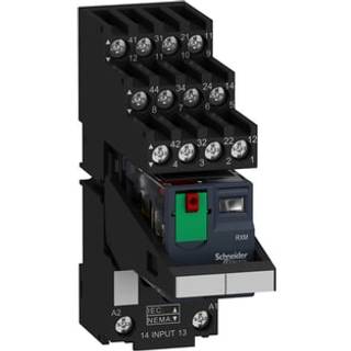 Schneider Rxm relæ m/sokkel+test 4c/o 24vac