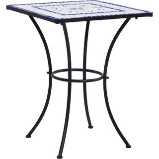 bistrobord med mosaikdesign 60 cm keramisk blå og hvid