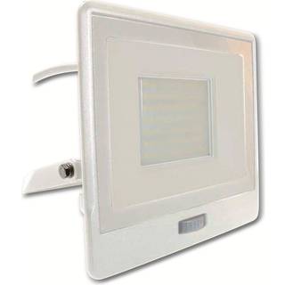 50W projektør - PIR Sensor, Samsung Chip, 1m Kabel, 4000K, Hvid hus - Kulør : Neutral