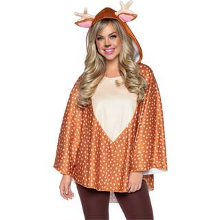 Fawn Poncho har Speckled - O / S / Brown