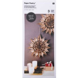 Paper Poetry Bastelset Papiertüten-Sterne Jolly Christmas groß - Braun