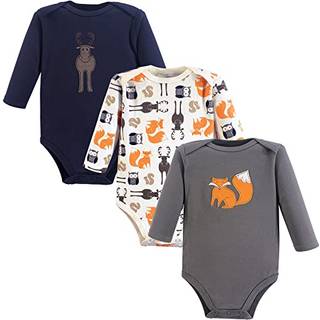 Hudson baby unisex baby bomuld langærmet bodysuits skov 0-3 måneder