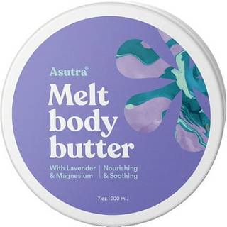 Asutra Magnesium Body Butter Lotion med lavendelduft 7 oz - Beroligende sheasmør og mandelolie fugtighedscreme Magnesiumolie med premium -kvalite