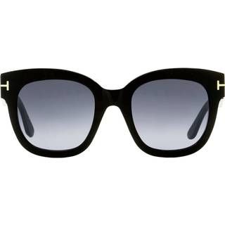 TOM FORD Kvinde FT0613 BEATRIX-02 01D Solbriller Acetat Sort Røg Geometrisk Polariseret