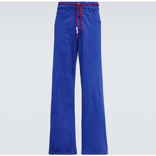 Marni Mid-rise straight cotton-blend pants - blue - 31
