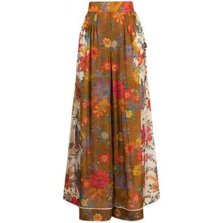 Zimmermann Ginger printed silk palazzo pants - multicoloured - XS