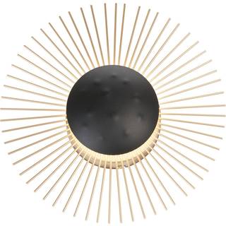 Varras LED-væglampe, indirekte, Ø 30 cm, sort/guld