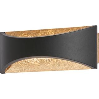 Moderne væglampe sort med guld inkl. LED - Ambor