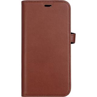iPhone 15 Buffalo 2-in-1 Wallet Ægte Læder Magnet Flip Cover m. Pung - Sort
