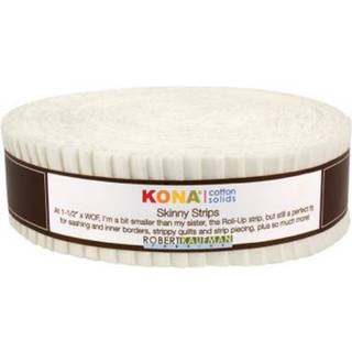 Robert Kaufman Skinny Strips Kona Solits Snow Colorway 40pcs 1 2in