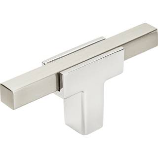 Amerock BP6726G10 | K?kkenkabinetd?r eller skuffeknap | Poleret krom/satin nikkel | 2-3/4 tommer (70 mm) l?ngde | Urbanit | 1 pakke | M?bler hard