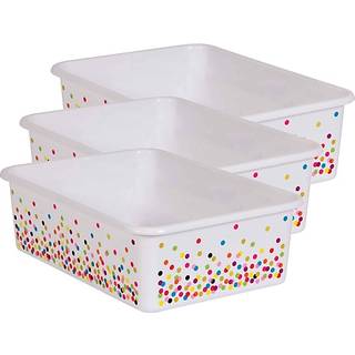 Konfetti stor plast opbevaringsbinpakke p? 3