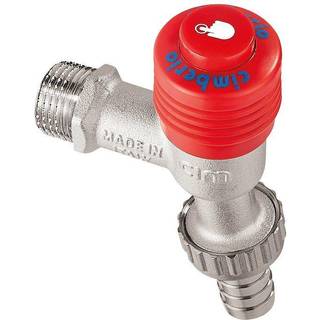 Kugleaftapshane 1/2'' x 16mm, mat rød