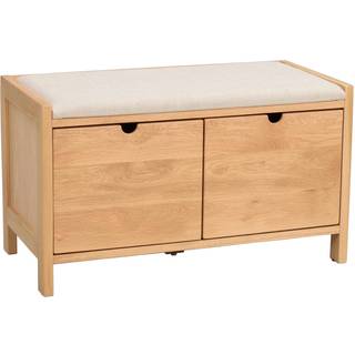 Rowico Home Hillmond bænk Egetræ/beige 80 x 40 cm