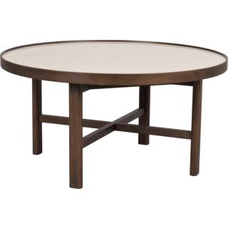 Rowico Marsden sofabord (brunlakeret eg, Ø90 x H45 cm)