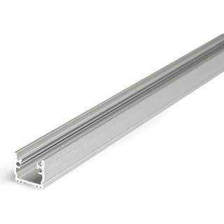 1m aluprofil FLOOR12 K/U - Anodiseret, fliseprofil, LED skinne