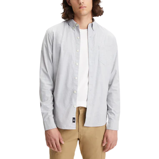 Dockers Cotton Stretch Oxford Shirt Medium Grey Heather