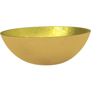 håndvask 50x37x14 cm glas guldfarvet