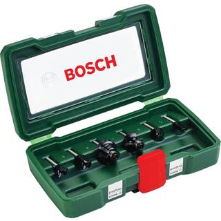 BOSCH HM-fræserbitsæt med 6 dele (6 mm skaft) Coadă de 6 mm