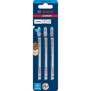 BOSCH Sæt af 3 stiksavsklinger EXPERT Wood 2-side clean T308BO, 117 mm