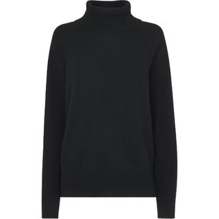 Whistles Whistles Black Cashmere Roll Neck Jumper