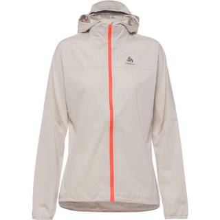 Odlo Women's Zeroweight Waterproof Jacket Silver Cloud/Live Wire, L