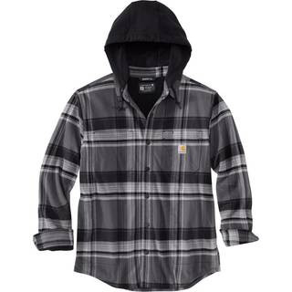 Carhartt flannel skjortejak. sort m/tern, XL 105938N04-XL