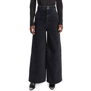 Khaite Isla high-rise wide-leg jeans - black - 23