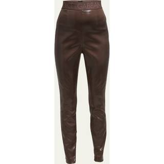 Dolce&Gabbana High-rise vinyl leggings - brown - XS