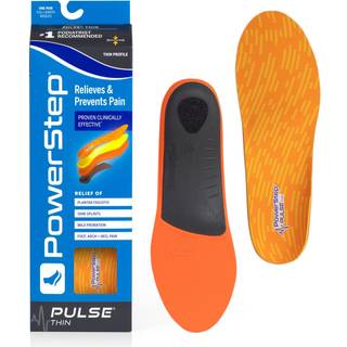 Powerstep Pulse Thin Orthotics - Arch Support Inserts Pain Relief for Cleats & Tight Running Shoes - Toller for plantar fasciitis Mild Pronation